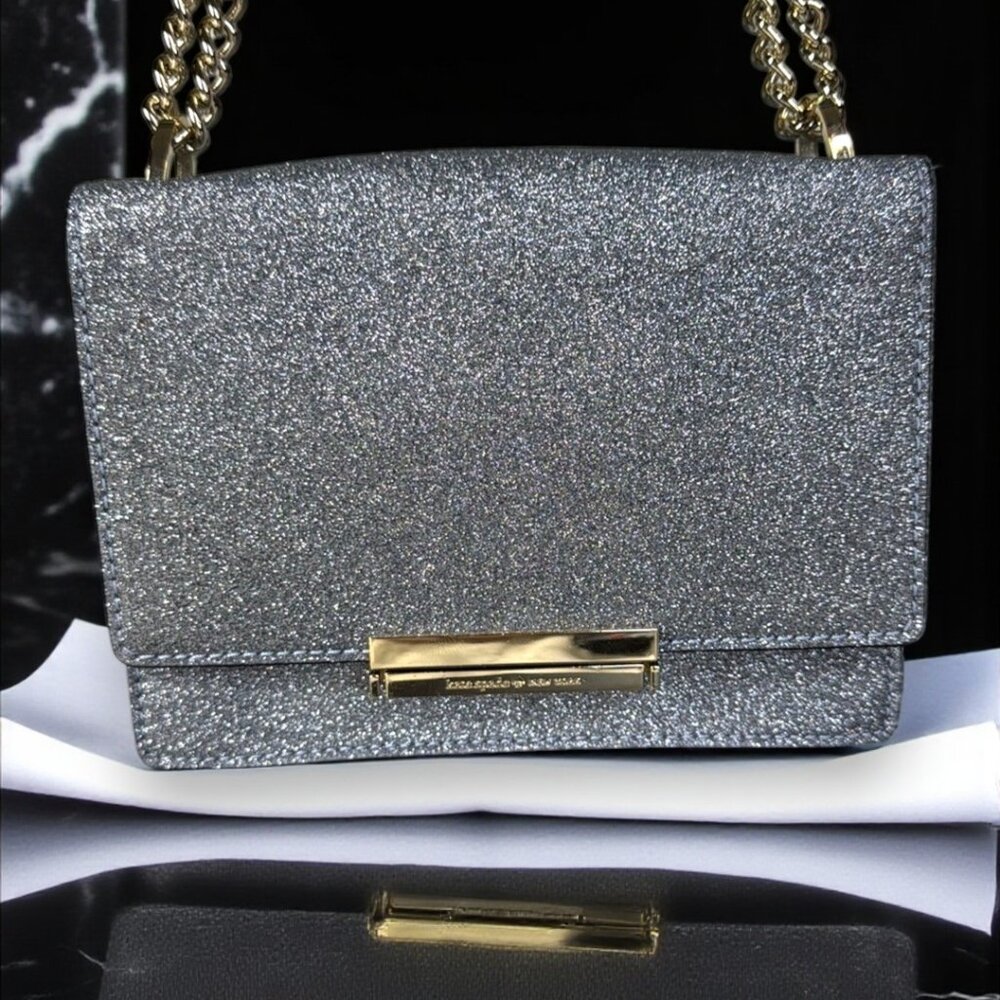 Kate Spade Storybook Lining Glitter Burgess Court Convertible Crossbody Bag - Picture 3 of 17